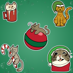 Christmas Kitties Stickers/Sweatshirts